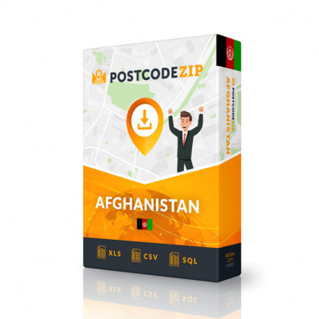 Афганістан, база даних місцезнаходжень, найкращий файл міста