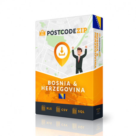 Bosnia și Herțegovina, baza de date cu locații, cel mai bun fișier de oraș