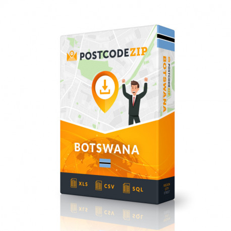 Botswana, database della posizione, file della città migliore