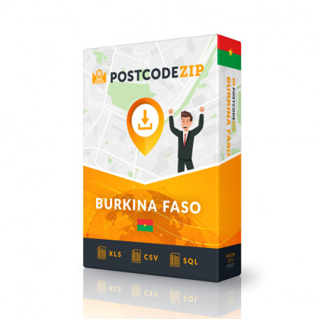 Burkina Faso, base de dados de localização, melhor ficheiro da cidade