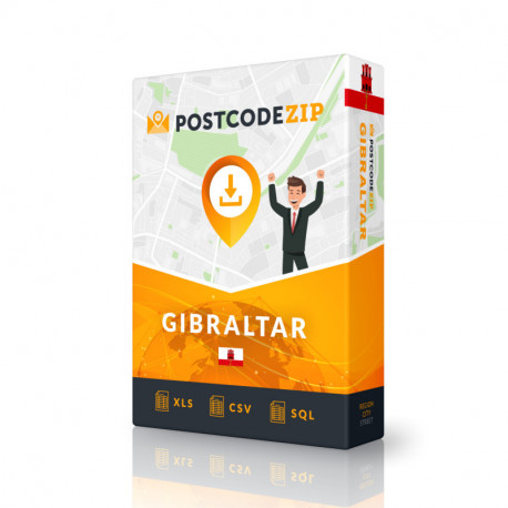 Gibraltar, base de dados de localização, melhor ficheiro da cidade