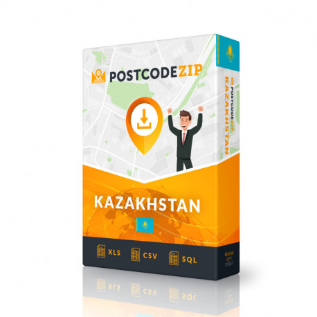 Kazakhstan, Pangkalan data lokasi, fail bandar terbaik