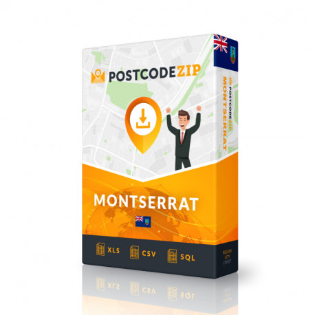 Montserrat, base de données de localisation, meilleur fichier de ville