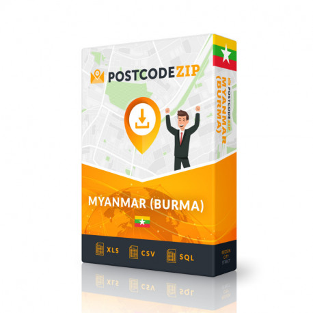 Myanmar (Birma), Baza danych lokalizacji, najlepszy plik miasta