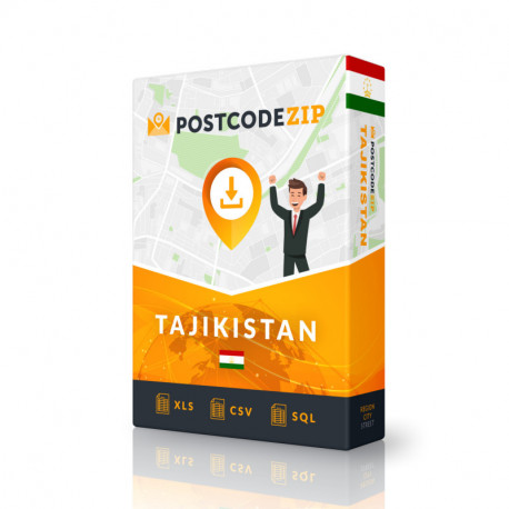 Tajikistan, Pangkalan data lokasi, fail bandar terbaik