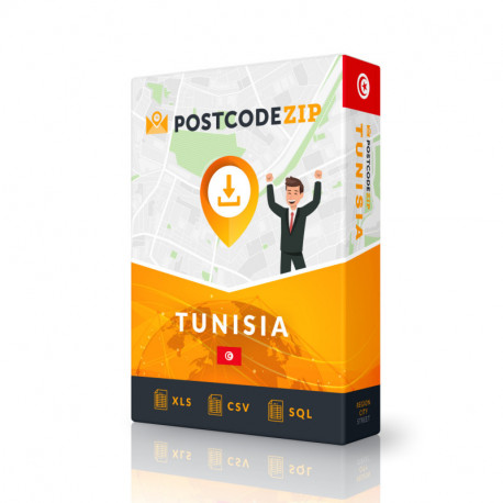 Tunisie, base de données de localisation, meilleur fichier de ville